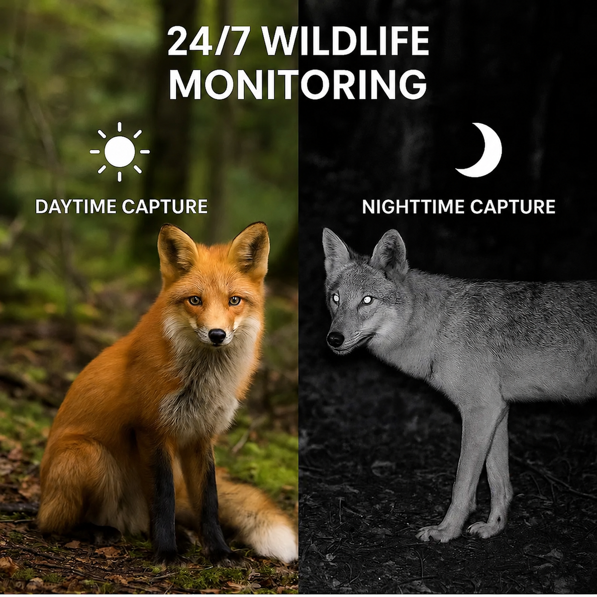 Wildkamera mit Nachtsicht 16 MP 1080P Bewegungserkennung 10 m Reichweite Außenüberwachung Wildtier-Monitoring | Sansoti