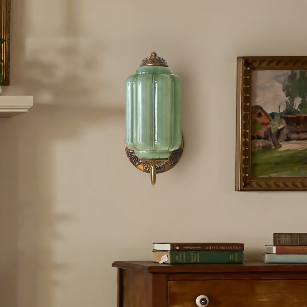 Vintage Wandlamp met Melkglas en Geolied Messing – Klassieke Retro Verlichting voor Hal, Slaapkamer, Woonkamer | Sansoti