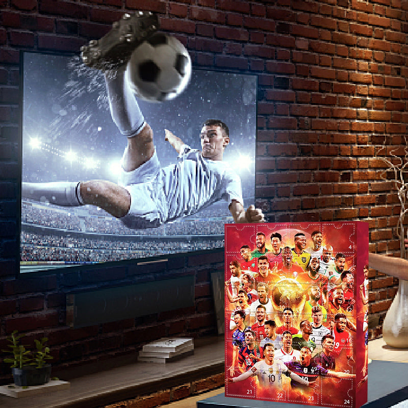 Soccer Advent Calendar 24 Miniature Player Figures Christmas Countdown Surprise Gift Set Kids' Toy | Sansoti