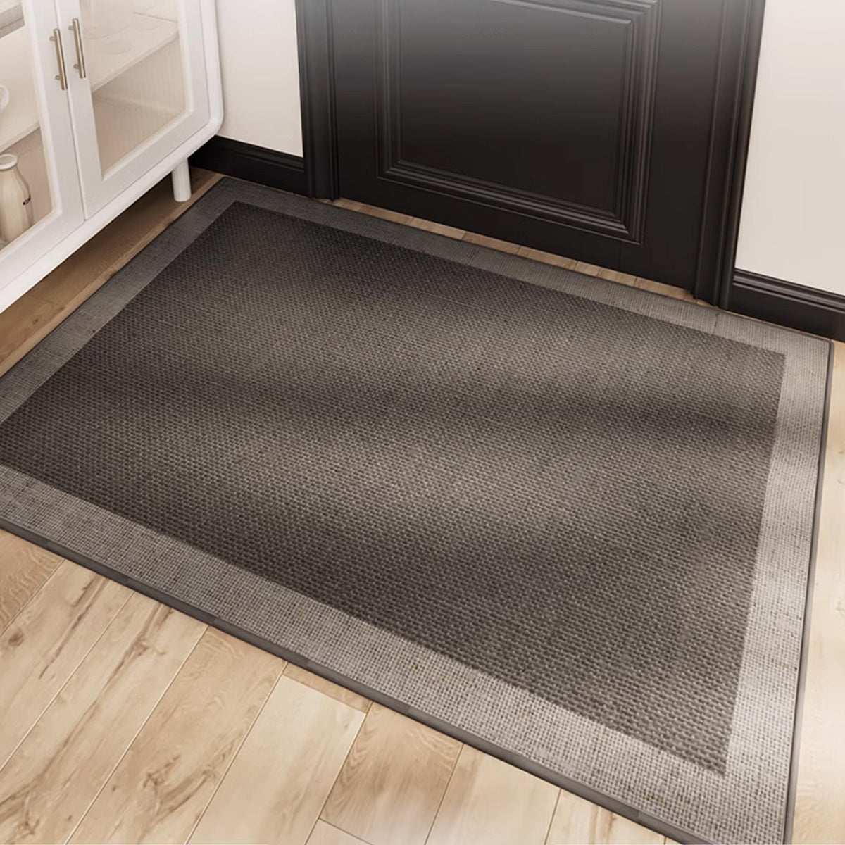 Jute Deurmat met Contrastrand – Natuurlijk & Antislip – Hal Entree Inkom – Binnen Buiten – Duurzaam Vloerkleed | Sansoti