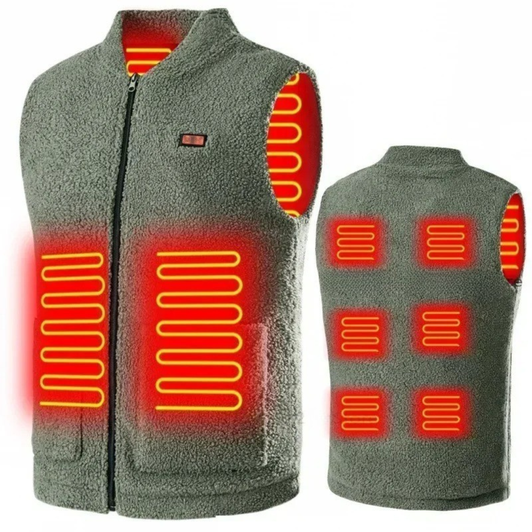 Beheizbare USB-Typ-C-Weste mit 3 Wärmestufen, Winter, Herren, Outdoor-Arbeit, thermisch wattiert | Sansoti
