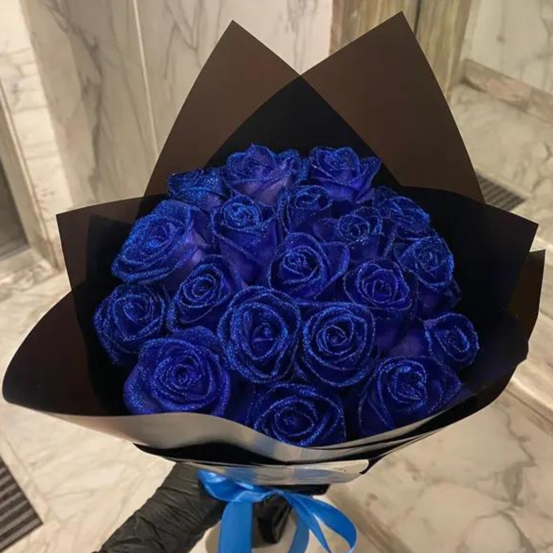 Glitter Kunstbloemen Rozen Set voor Decoratie - Blijvende Pracht met Fonkelend Effect - Ideaal voor Feesten & Geschenken | Sansoti