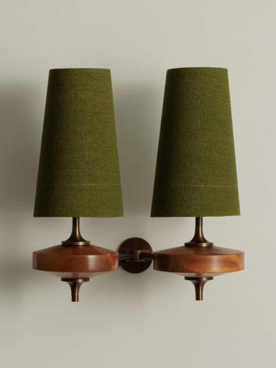 Retro Wandlamp met Stoffen Kap – Vintage Verlichting voor Slaapkamer | Sansoti