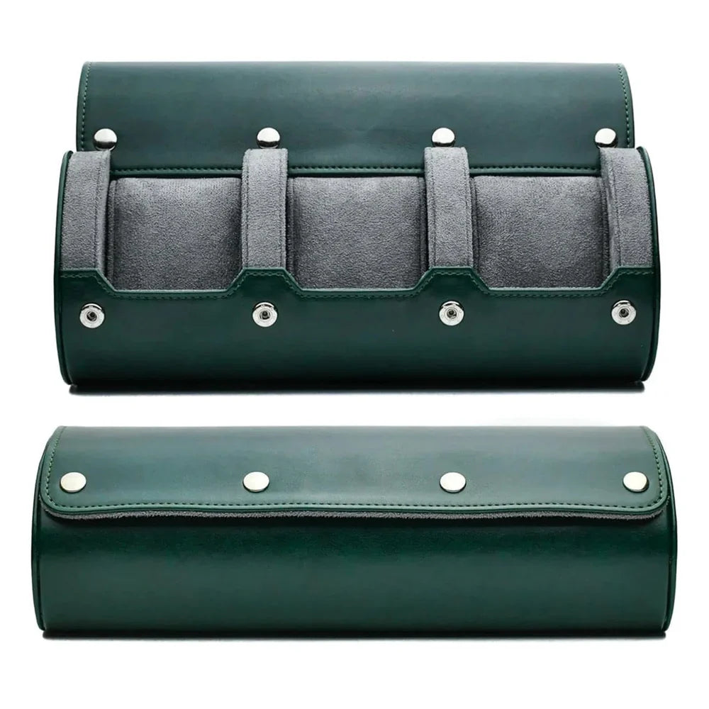 Uhrenbox aus Leder mit Velours-Innenfutter 3 oder 6 Fächer Reiseorganizer Aufbewahrungsbox Uhrenetui Präsentation | Sansoti