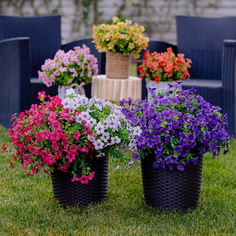 Kunstbloemen UV-Bestendig Gekleurd Binnenbuiten 120-480 Stuks Kleurvastheid | Sansoti