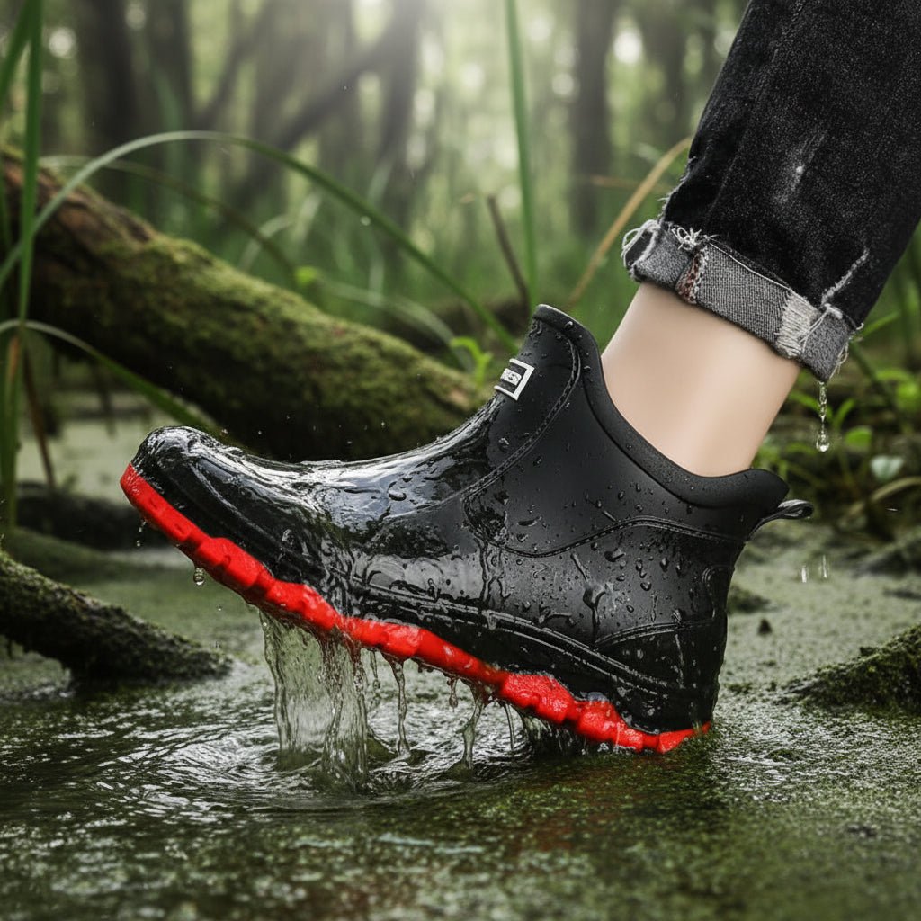 Gummistiefel Wasserdicht Rutschfest Knöchelhoch PVC-Außenstiefel für Garten Camping Angeln und Outdoor-Aktivitäten | Sansoti