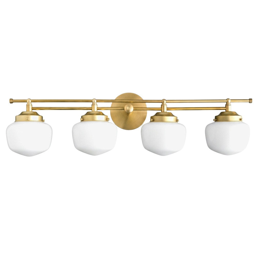 Globe Wandlamp Klassieke Badkamer Schoolhouse Verlichting Mat Opaal Glas voor Spiegel en Wastafel | Sansoti