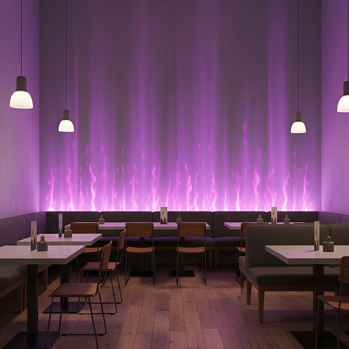 Wandlamp LED 3D Vlameffect Aluminium Zwart Woonkamer Bar RGBW Sfeerlamp Wandwasser Lichteffect | Sansoti