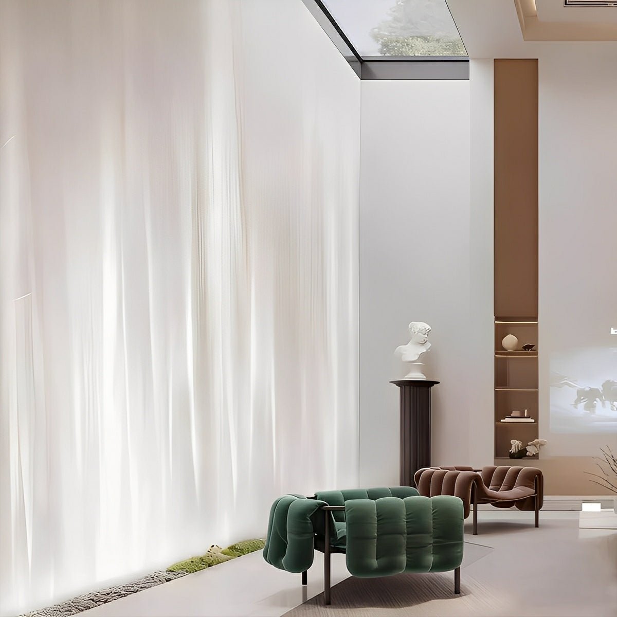 Wandlamp LED 3D Vlameffect Aluminium Zwart Woonkamer Bar RGBW Sfeerlamp Wandwasser Lichteffect | Sansoti