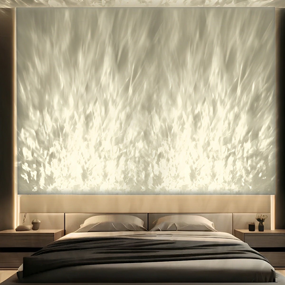 Applique murale LED à effet de vague RGBW en aluminium noir, 50 cm/100 cm, éclairage d'ambiance pour le salon et la chambre | Sansoti
