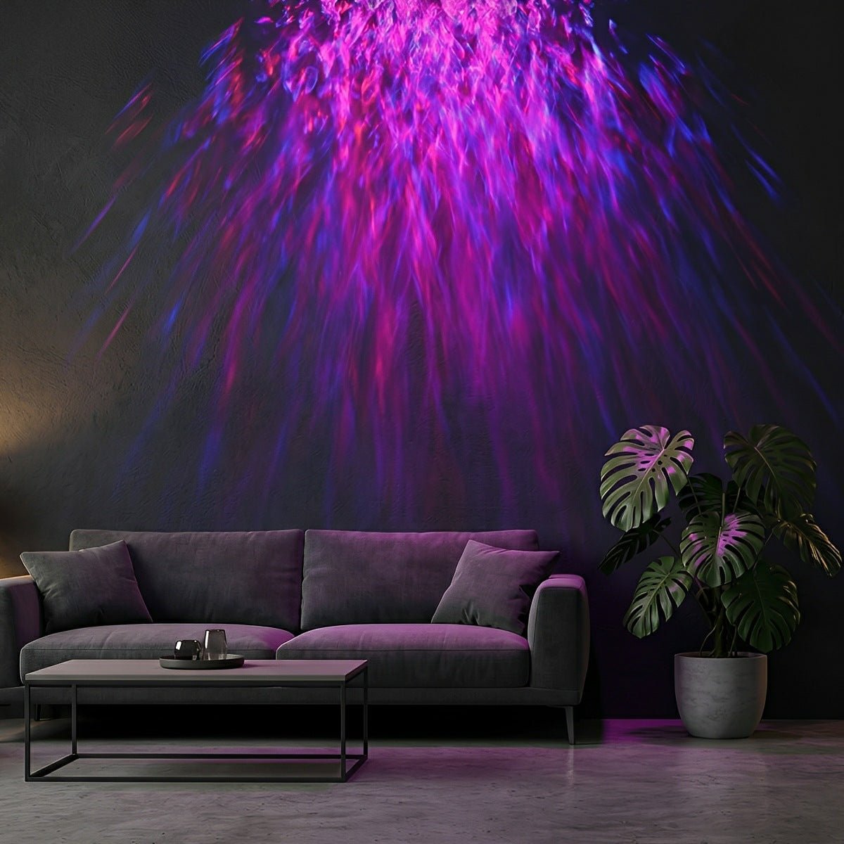 Applique murale LED à effet de vague RGBW en aluminium noir, 50 cm/100 cm, éclairage d'ambiance pour le salon et la chambre | Sansoti
