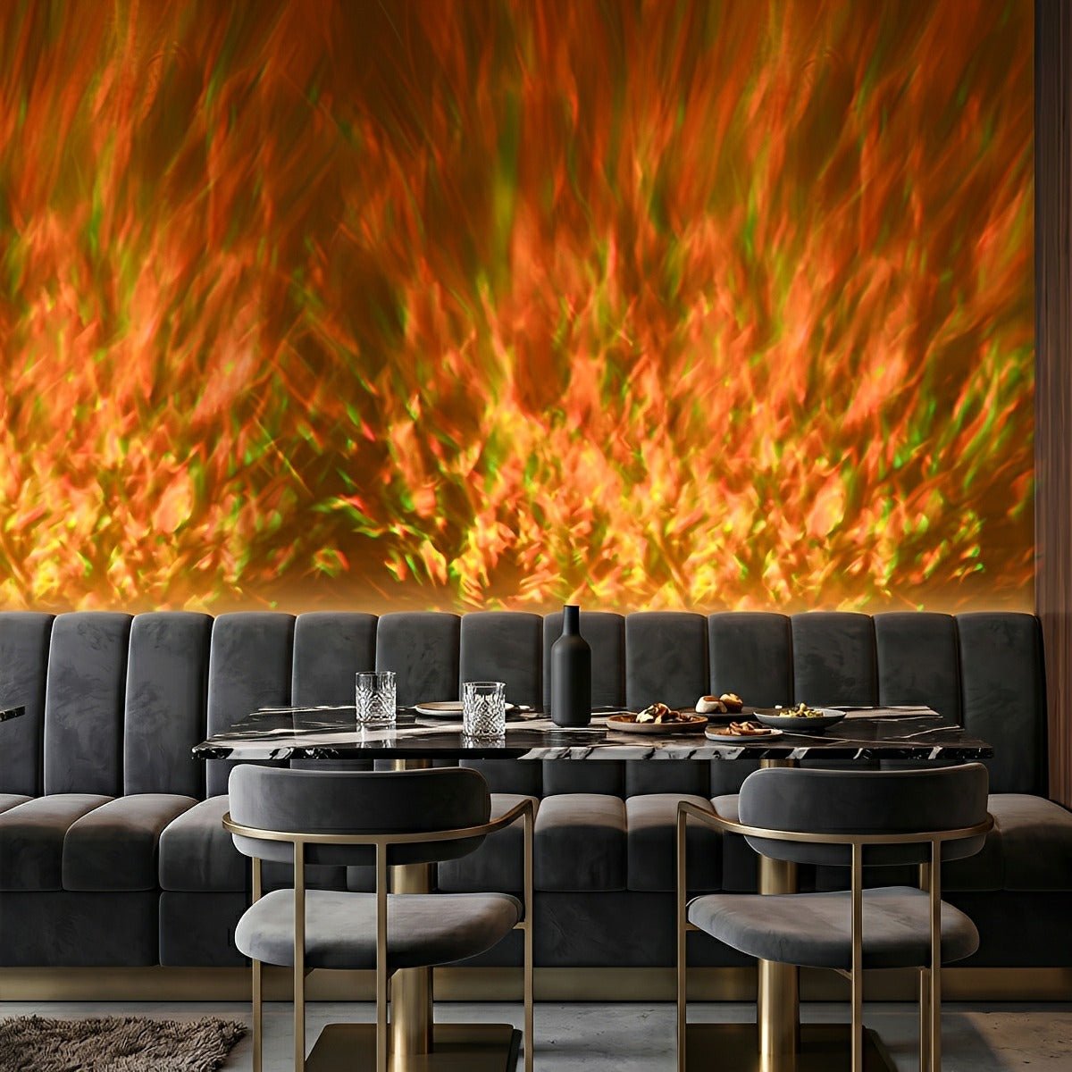 Applique murale LED à effet de vague RGBW en aluminium noir, 50 cm/100 cm, éclairage d'ambiance pour le salon et la chambre | Sansoti