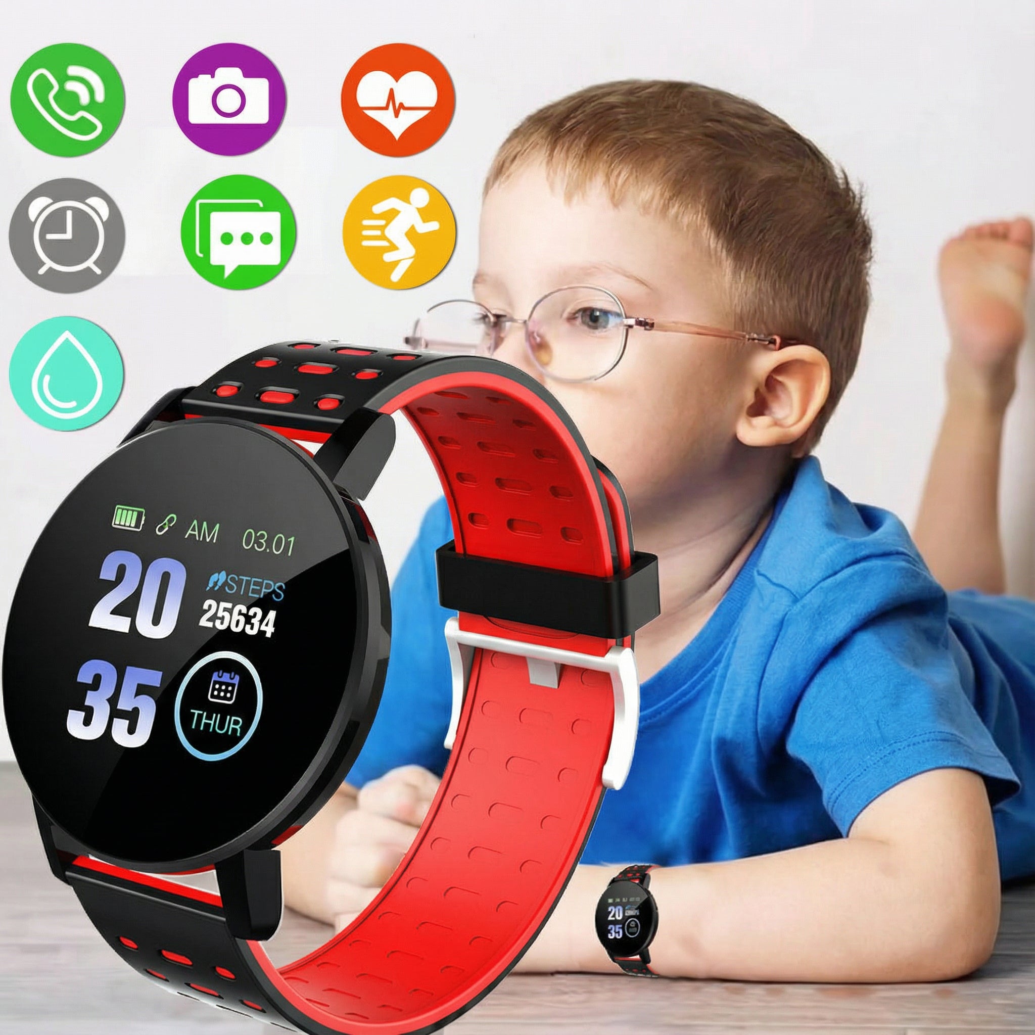 Smartwatch voor Kinderen met GPS Tracking en Oproepfunctie Veilige Communicatie Robuuste Uitvoering Kleurrijke Stijl Educatief en Praktisch voor Schooldag en Vrije Tijd | Sansoti