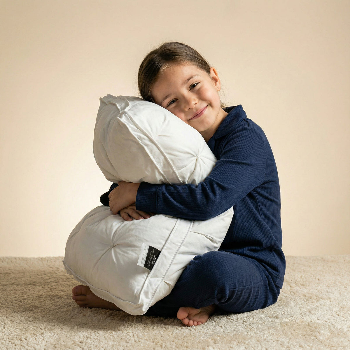 Oreiller en plumes d'oie 100 % naturel Respirant Indéformable Garnissage doux Confort toutes positions de sommeil 48x74cm | Sansoti