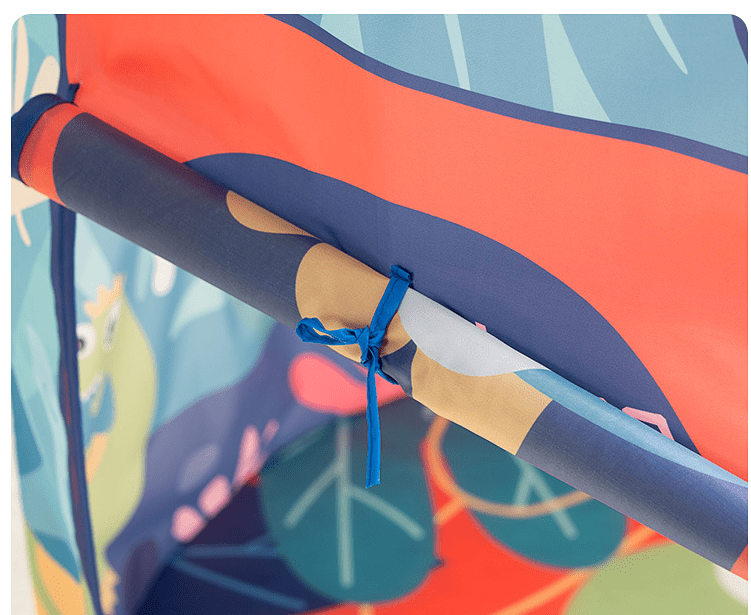 Tente de jeu pour enfants tipi dinosaure bleu marine en polyester 120 cm, maison de jeu pliable pour intérieur et extérieur, chambre d’enfant | Sansoti