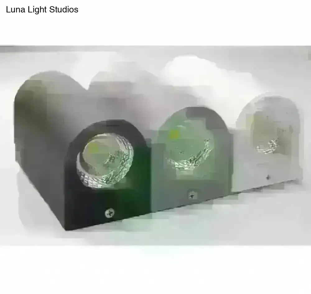 Kwadratowa zewnętrzna lampa ścienna LED z aluminium, wodoodporna IP65, nowoczesny design, oświetlenie ogrodowe i wejściowe | Sansoti
