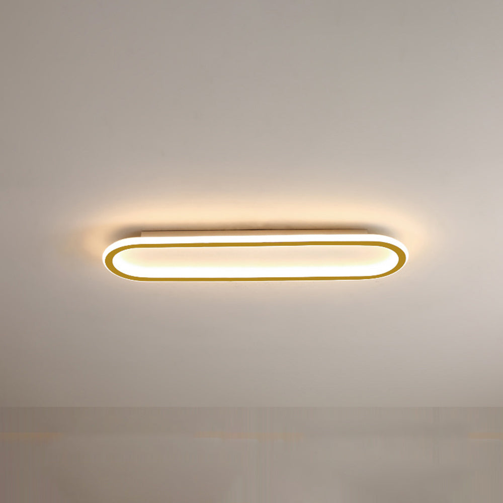 Rectangular Recessed LED Ceiling Light 40-100cm Metal Acrylic Black Gold Rose Gold Modern Design Hallway Wardrobe | Sansoti