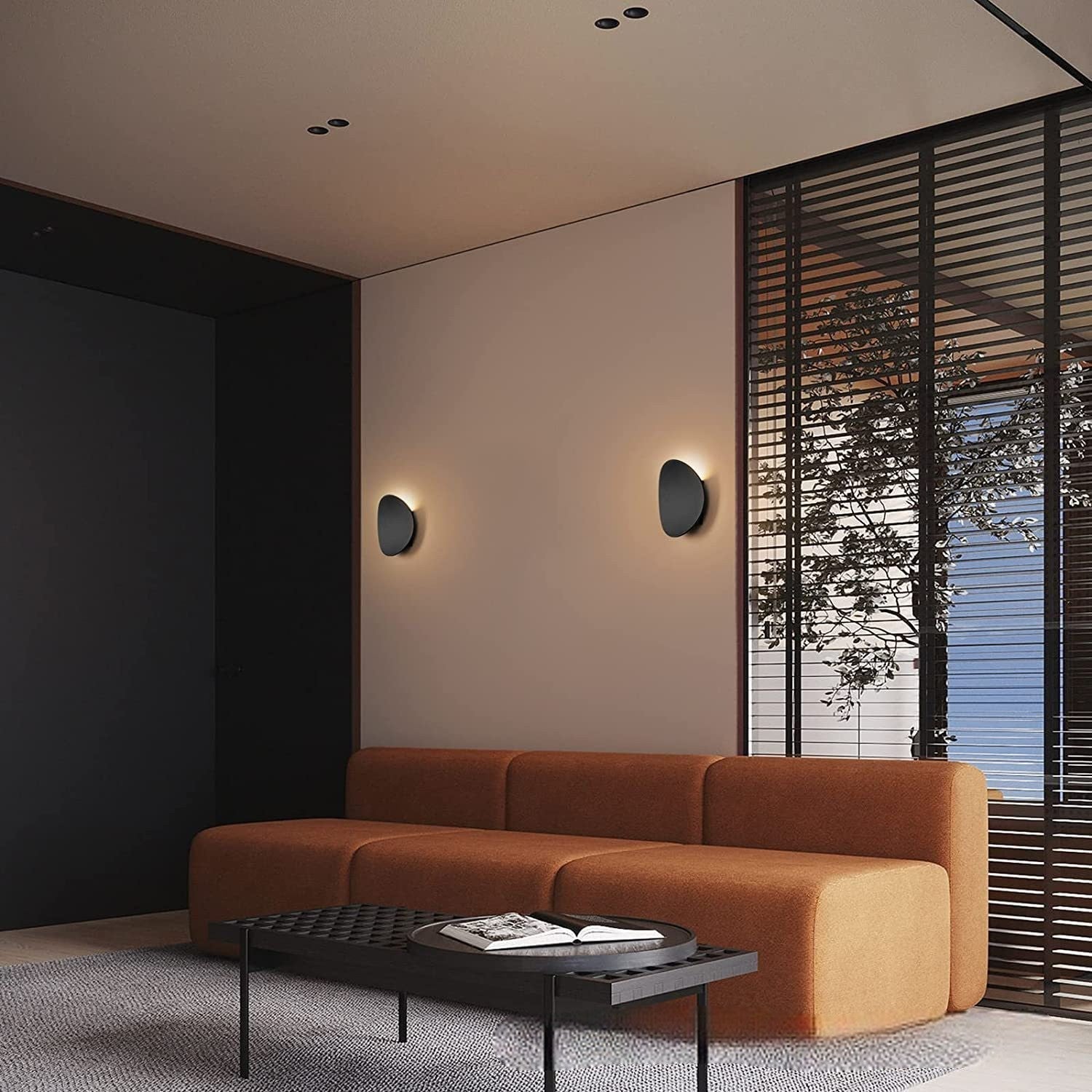 (4-pack) Schemer Wandlamp LED Warm Licht Zwart Wandverlichting Interieur Indirect Licht Modern Minimalistisch | Sansoti