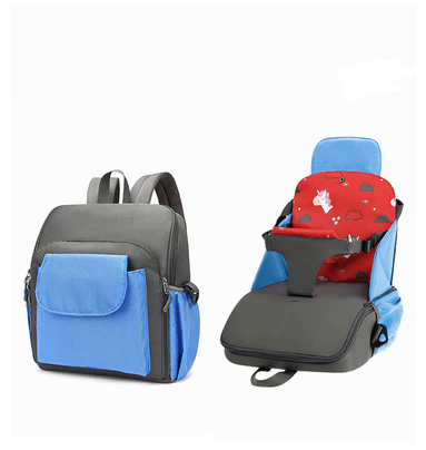 Wickeltasche mit zusammenklappbarer Kindersitzfunktion – großes Fassungsvermögen für unterwegs, faltbare Baby-Pflegetasche | Sansoti