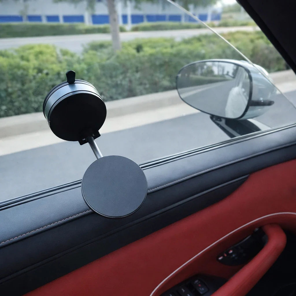 Support magnétique pour téléphone avec ventouse pour tableau de bord et pare-brise – rotation complète à 360° | Sansoti