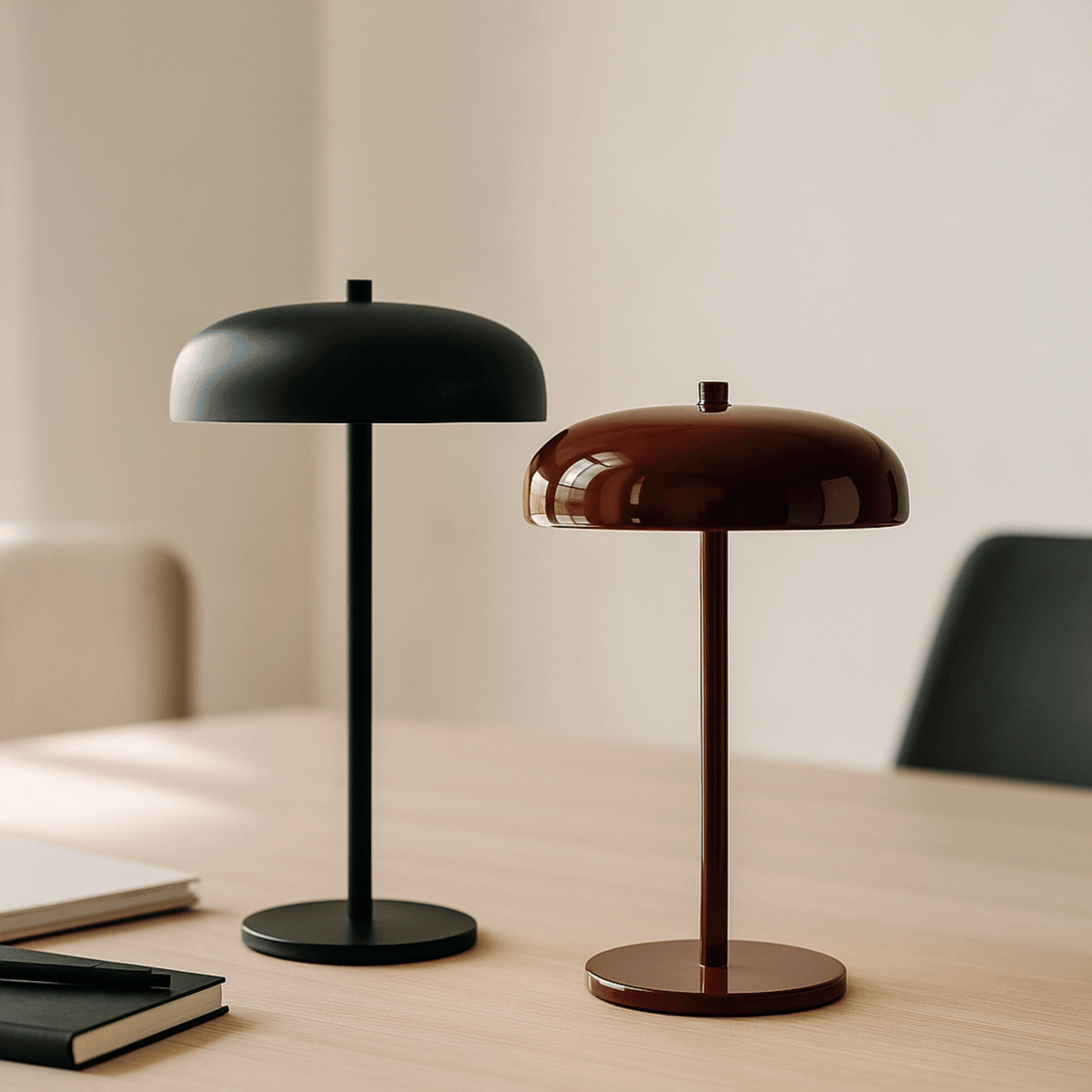 Lampe de table rechargeable avec commande tactile, en fer, 5W, LED à intensité variable, lampe de chevet sans fil et d’ambiance | Sansoti