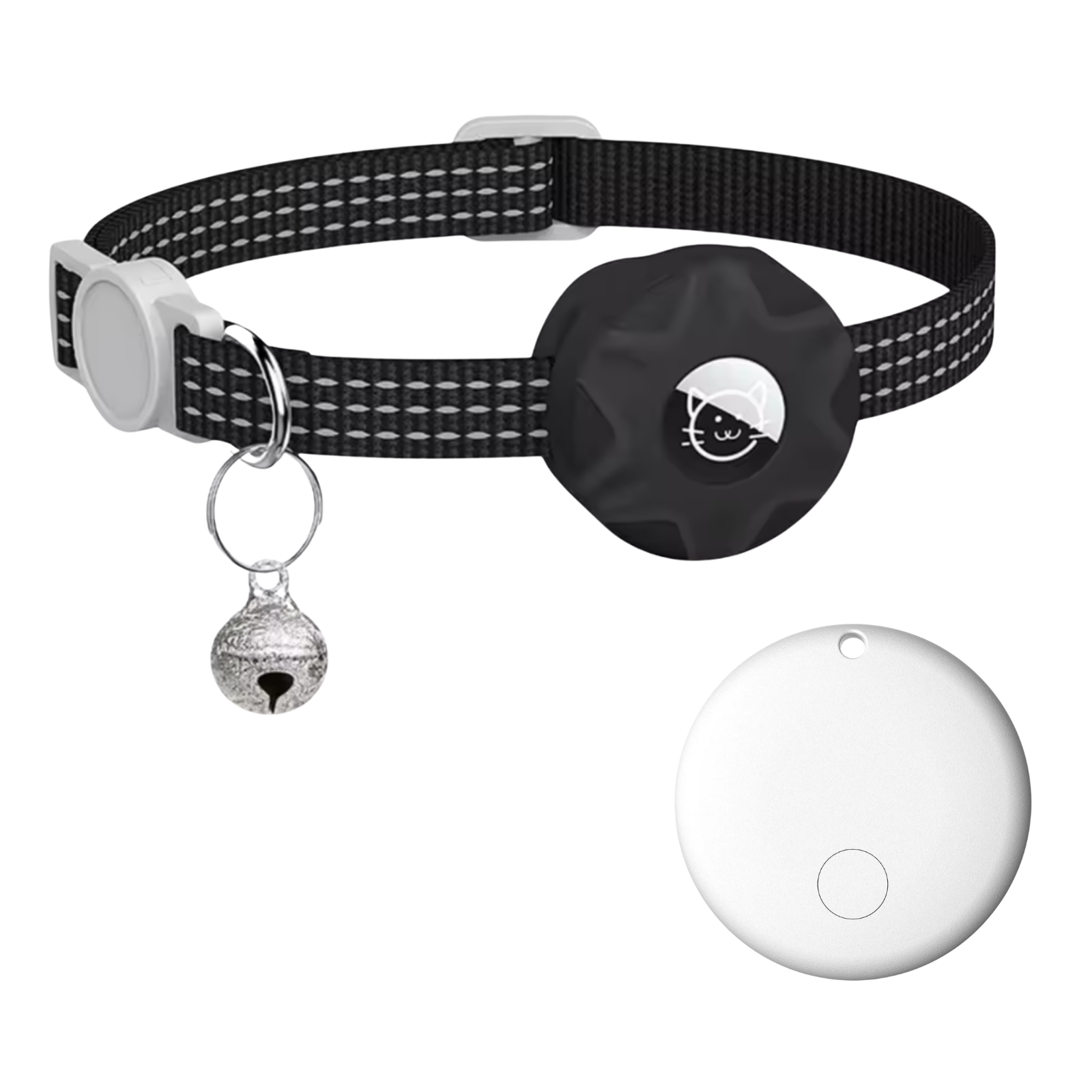 Slimme Locatietracker voor Honden en Katten met Reflecterend Halsband – Android – Compact & Waterdicht – 8-10 Maanden Batterijduur | Sansoti