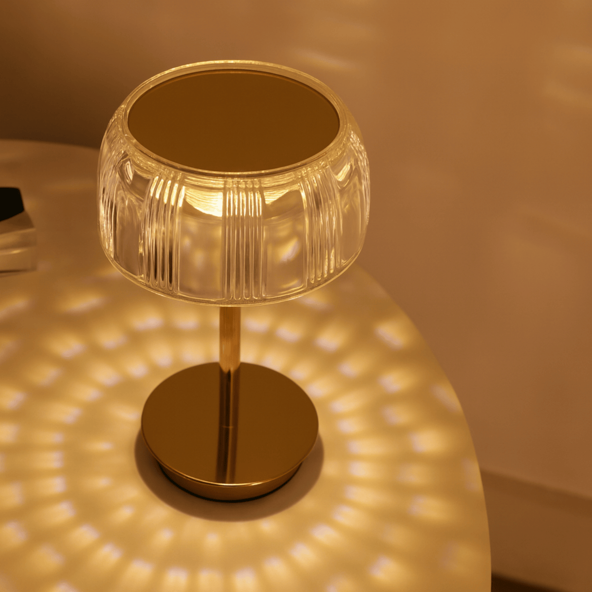 Rechargeable LED Table Lamp with Touch Control Dimmable Ambient Lighting for Bedroom Living Room Bedside Table | Sansoti