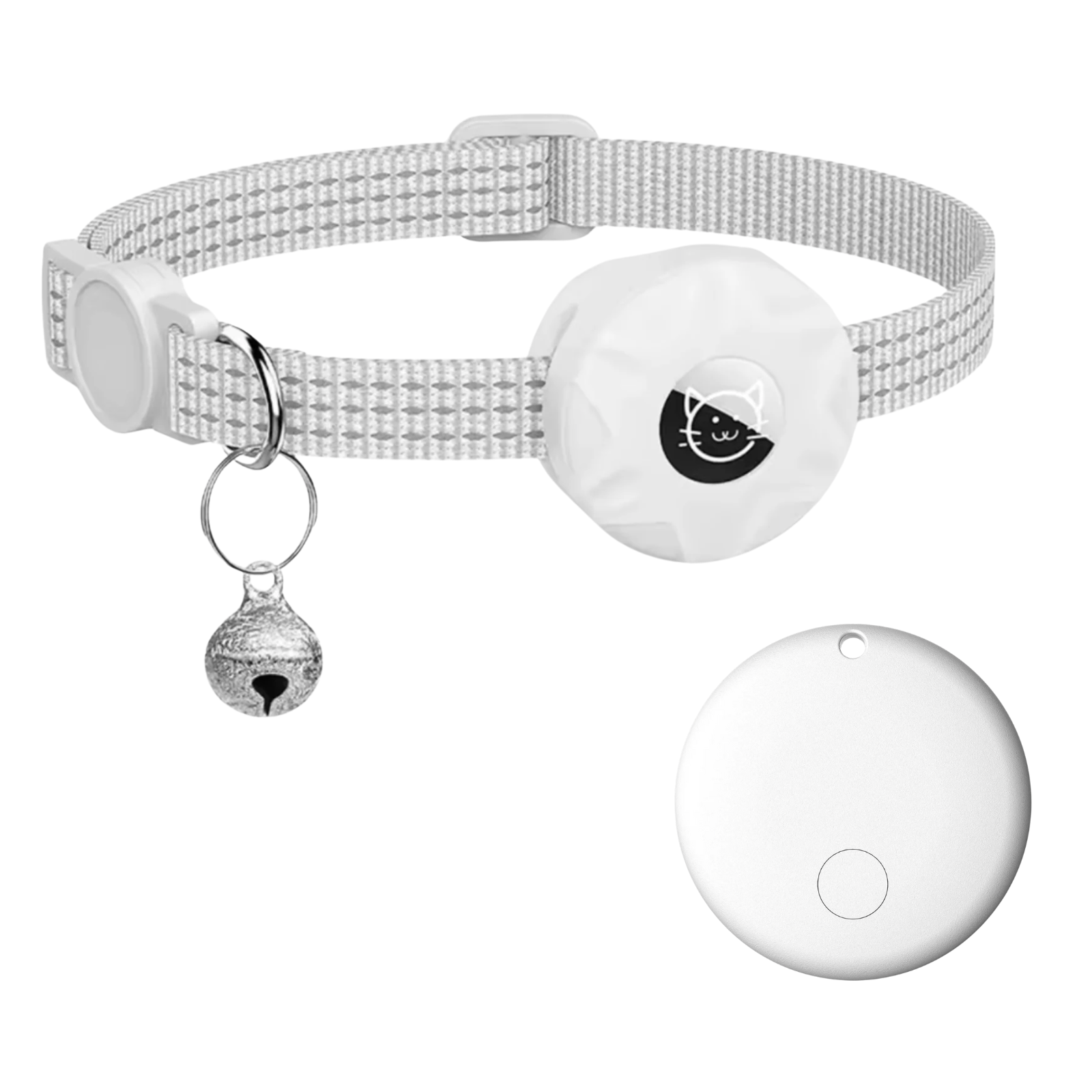Huisdier Tracker Halsband Polyester Kunststof Zwart Reflecterend Kat Hond Android Zonder GPS Compact Lichtgewicht | Sansoti