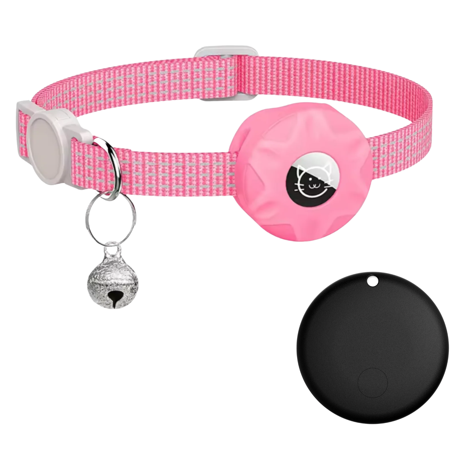 Huisdier Tracker Halsband Polyester Kunststof Zwart Reflecterend Kat Hond Android Zonder GPS Compact Lichtgewicht | Sansoti