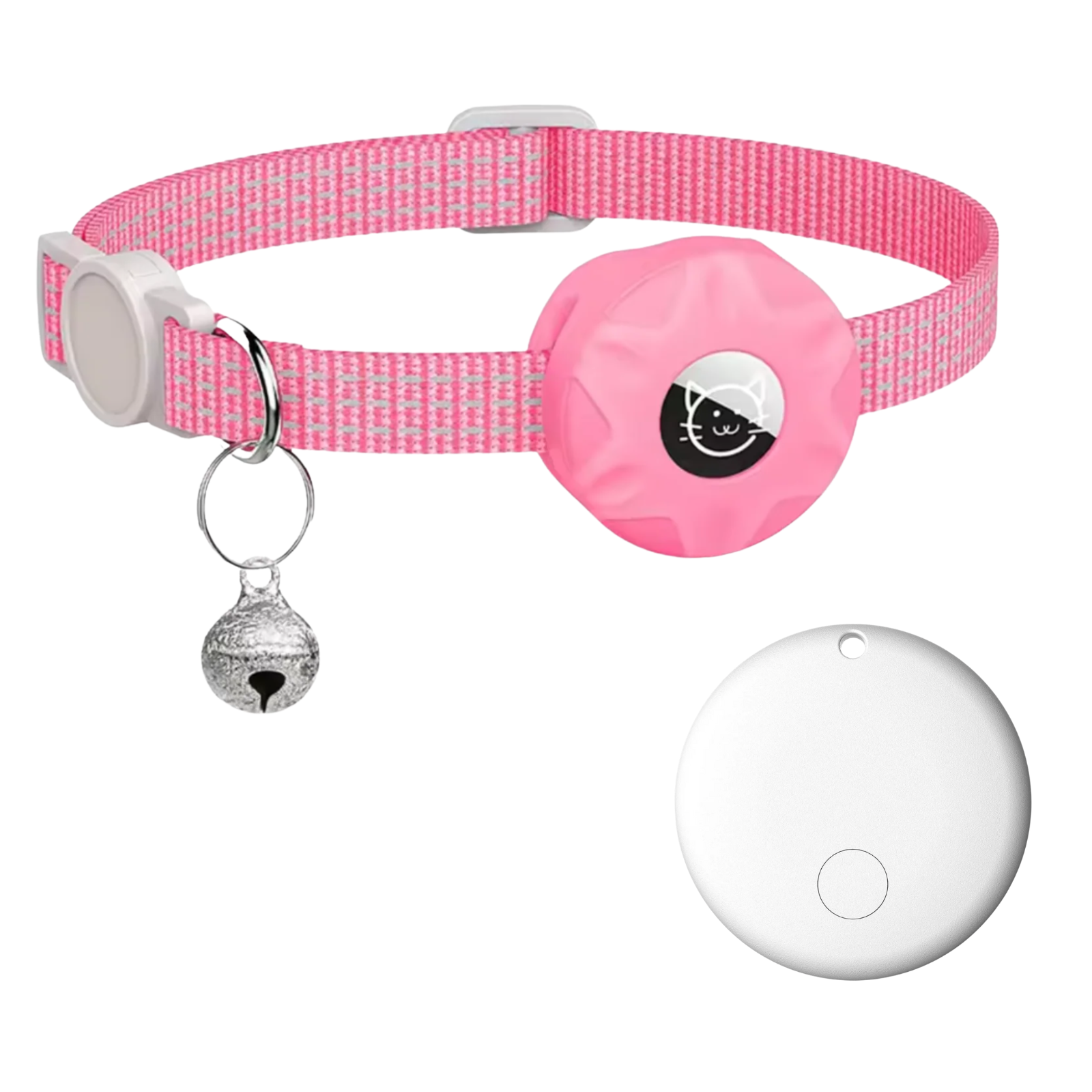 Huisdier Tracker Halsband Polyester Kunststof Zwart Reflecterend Kat Hond Android Zonder GPS Compact Lichtgewicht | Sansoti
