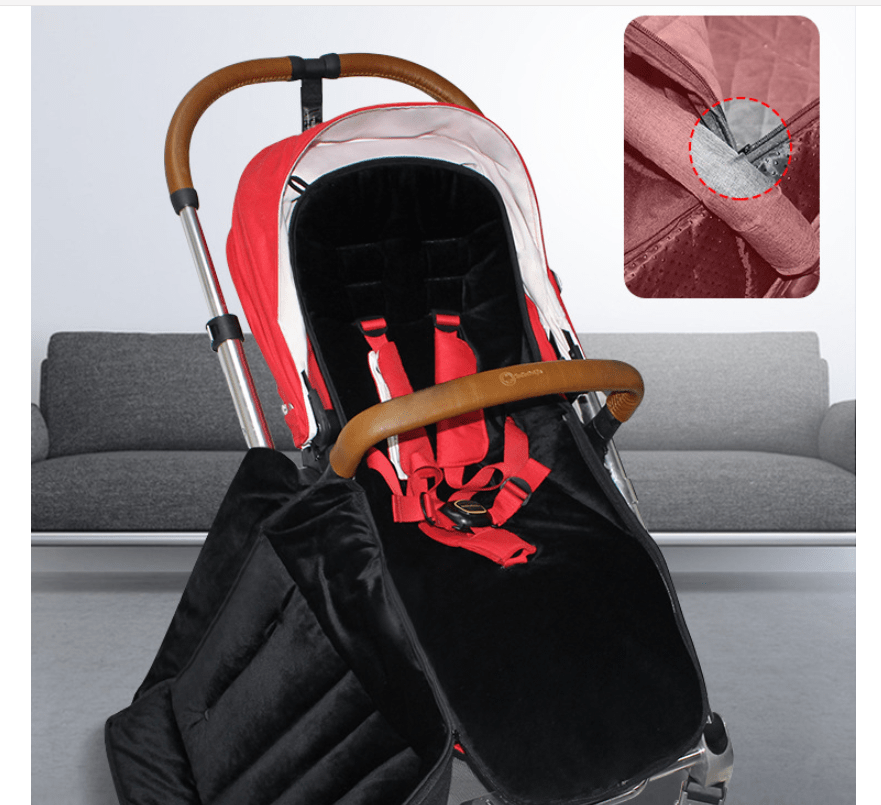 Babyschlafsack-Fußsack für Kinderwagen, universell, Baumwolle, winterwarm, winddicht, doppelter Reißverschluss, 90 cm, komfortabel | Sansoti