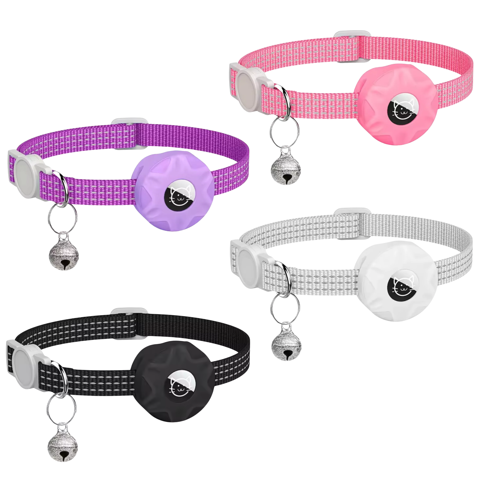 Huisdier Tracker Halsband Polyester Kunststof Zwart Reflecterend Kat Hond Android Zonder GPS Compact Lichtgewicht | Sansoti