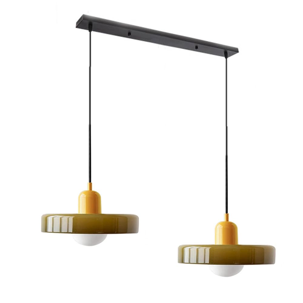 Luccon Doppelte Hängeleuchte Glas G9 35 cm Modern Esstisch Wohnzimmer Design Beleuchtung | Restfield