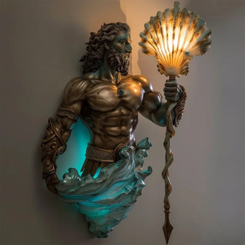 Handgemaakte Wandlamp met LED-verlichting Fantasiefiguren – Magische Sfeerverlichting voor Woonkamer Slaapkamer – Draadloze Wanddecoratie met Warmwit Licht | Sansoti