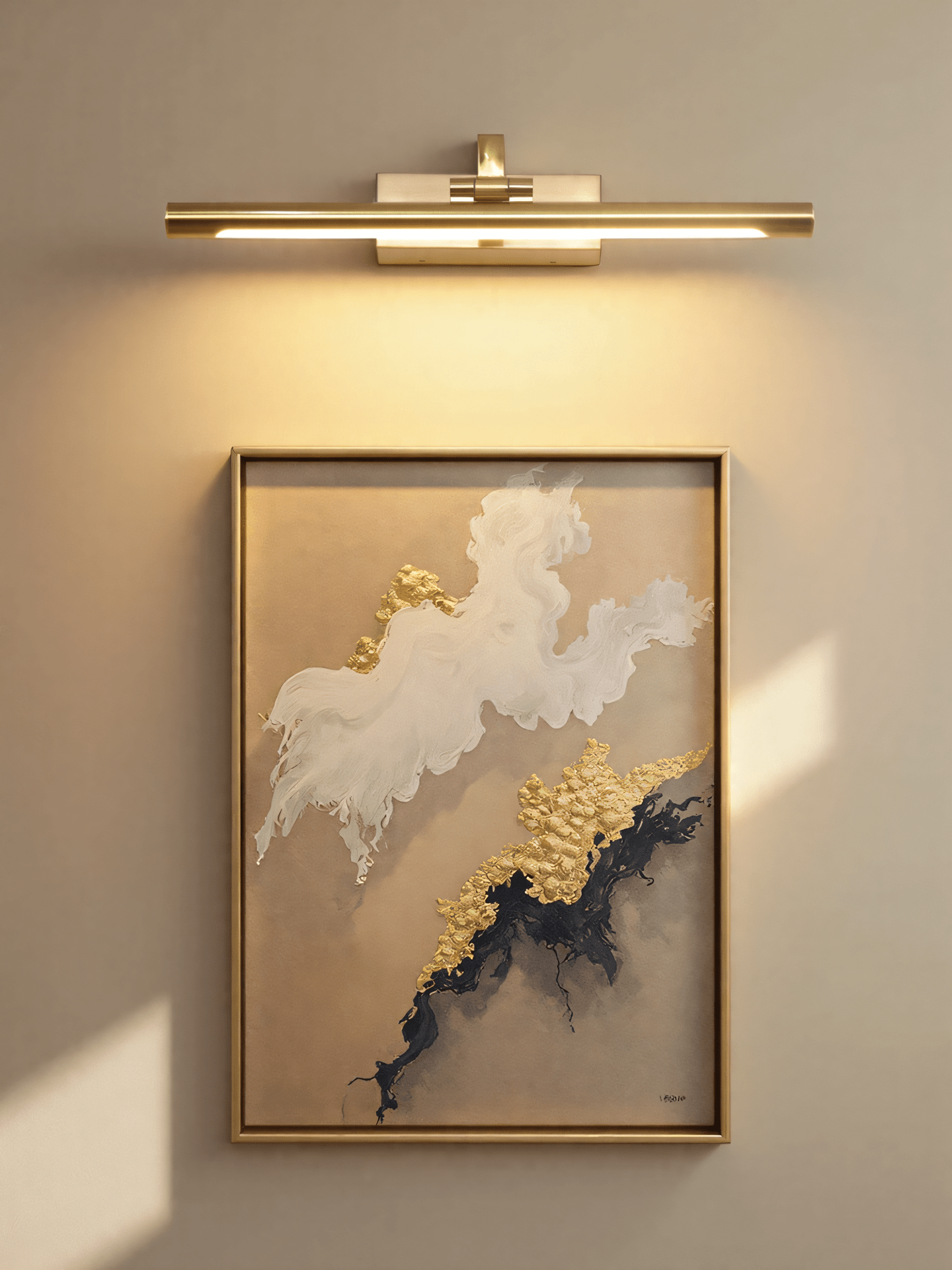 Oplaadbare Schilderijverlichting Goud USB Draadloos Frame Lamp voor Kunst Foto's Muur | Sansoti