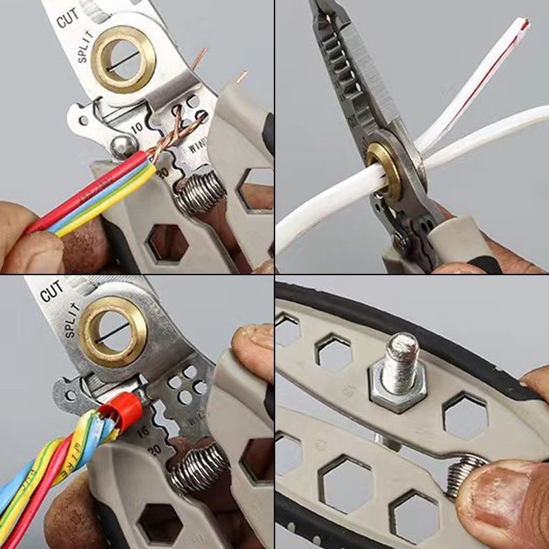 Professional Wire Stripper — Strip, Cut & Crimp | Multifunctional Cable Tool | Sansoti