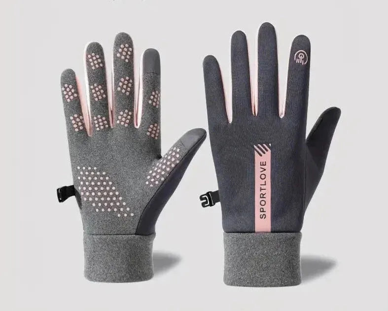 Thermische Handschoenen met Touchscreen en Antislip Grip voor Outdoor Activiteiten Winter Zwart Grijs | Sansoti