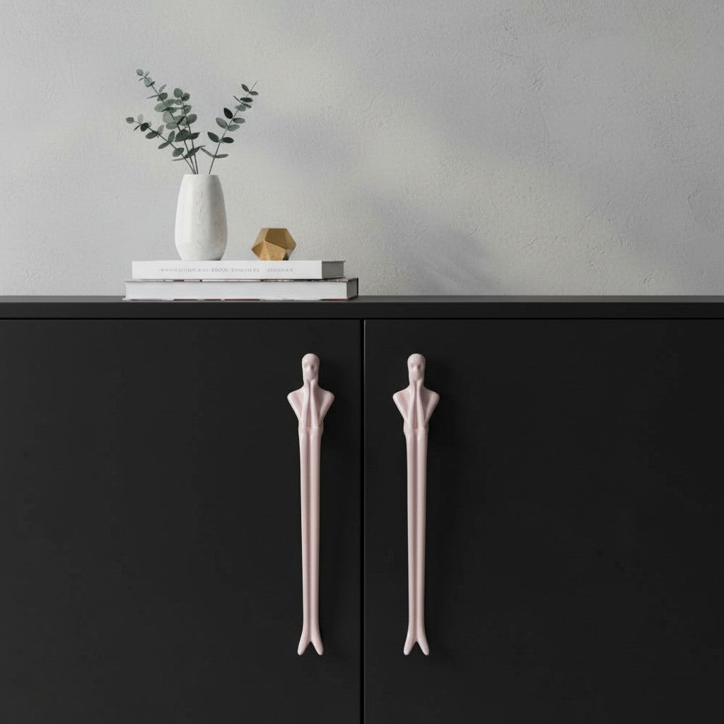 Minimalistische Kastgreep - Messing Zilver Roze - Scandinavisch Design Meubels | Sansoti
