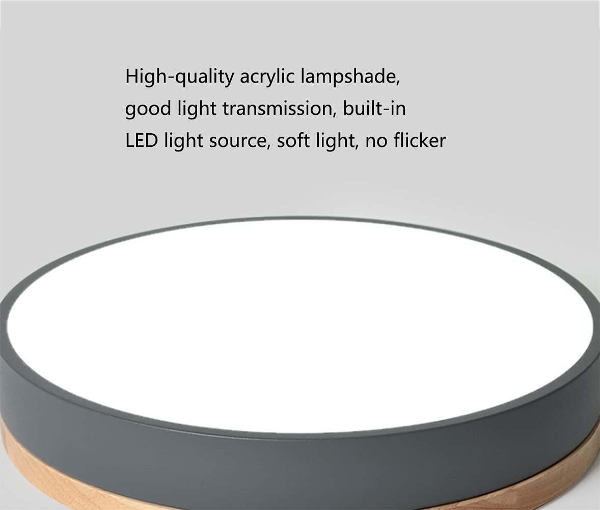 Ronde Plafondlamp met LED en Natuurlijk Hout — Scandinavisch Design met Dimfunctie | Sansoti