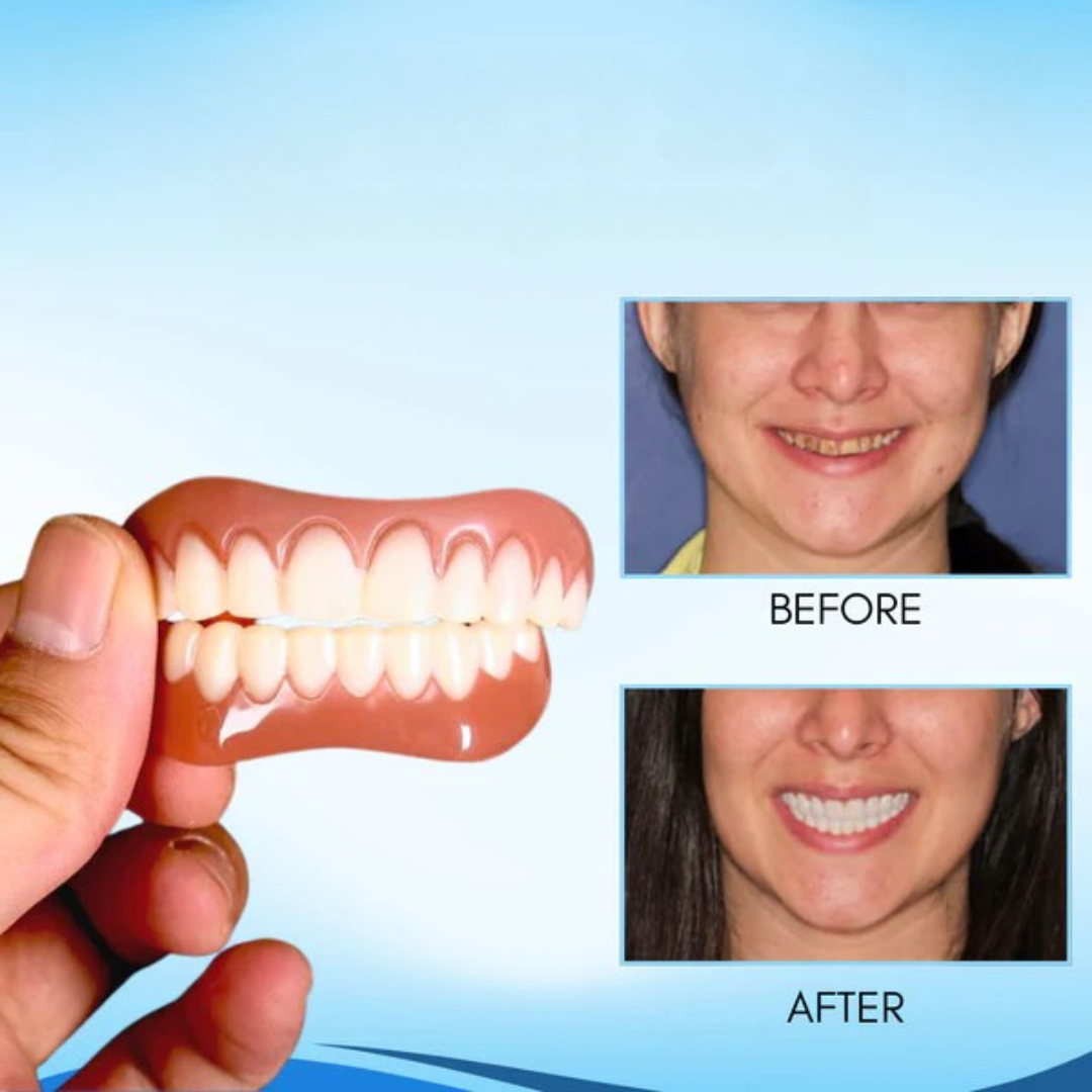 Silicone Cosmetic Teeth, Reusable Dentures for a Natural Smile at Parties and Events | Sansoti