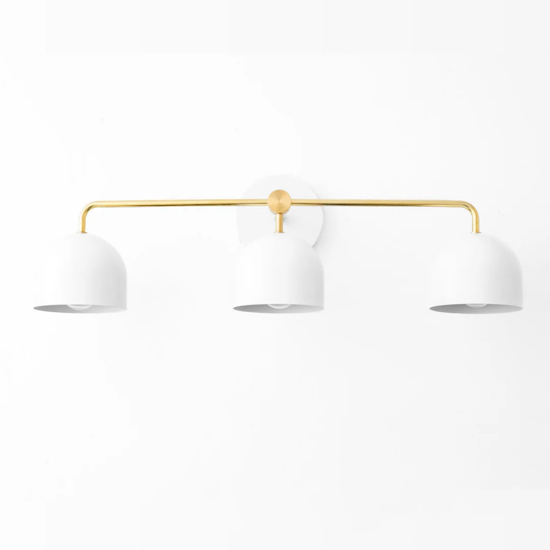 Koepelkapjes Wandlamp Modern Scandinavisch Metaal Zwart Messing 2-3 Lichtpunten Badkamer Hal Slaapkamer Sfeerverlichting | Sansoti