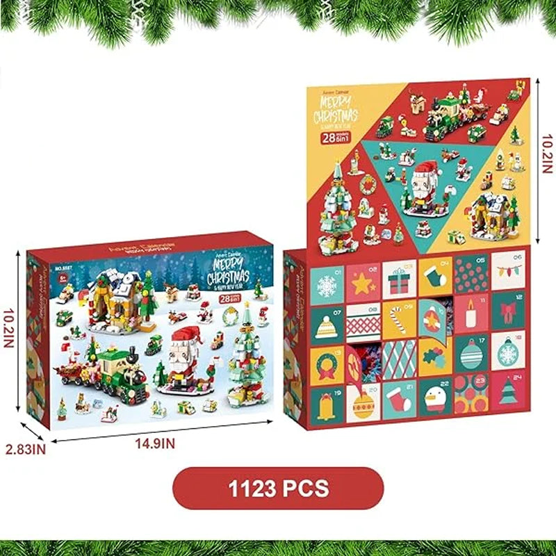 Calendrier de l’Avent en briques de construction, 24 jours, modèles de Noël, jouet créatif et éducatif en ABS pour enfants, complet | Sansoti
