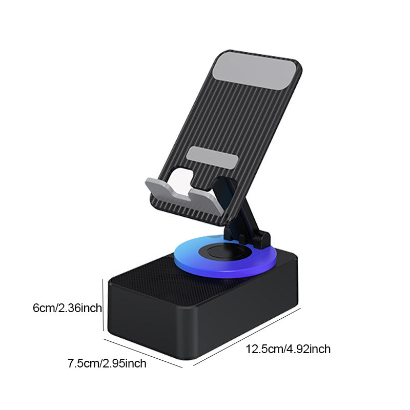Wielofunkcyjny uchwyt na telefon z głośnikiem Bluetooth, bezprzewodowym dźwiękiem 360° oraz obrotową i regulowaną konstrukcją do smartfona | Sansoti