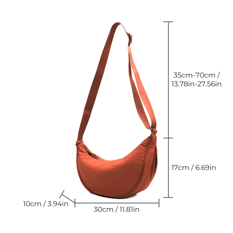 Halve Maan Schoudertas Kunstleer Elegante Damestas Crossbody Handtas Mode Accessoire Casual Dagelijks Gebruik | Sansoti