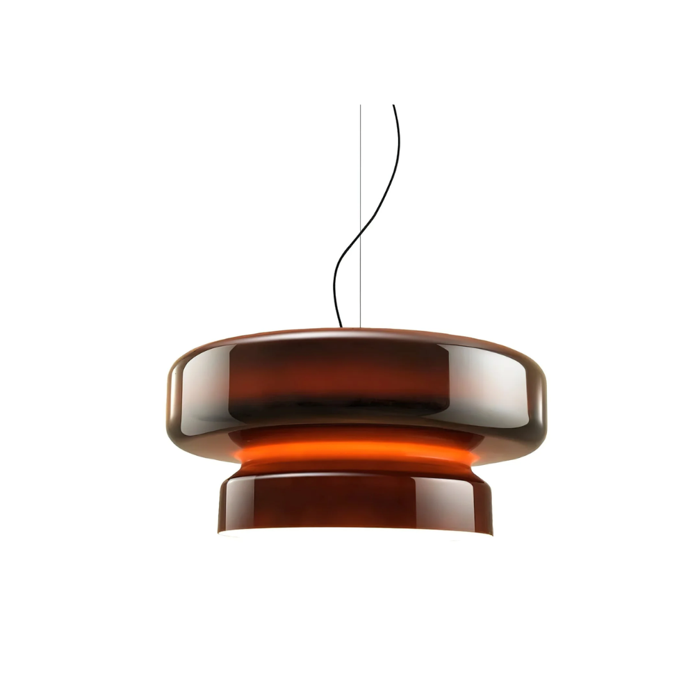 Hanglamp Glas Metaal LED Retro Bruin Eettafel Woonkamer Verstelbaar Snoer Design Verlichting Modern Interieur | Sansoti