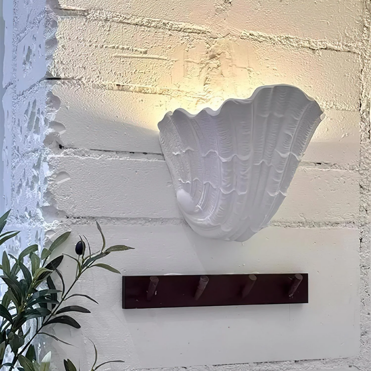 Plaster Shell Wall Light G9 LED Wabi-Sabi Baroque Sculpture Ambient Light Warm White Design Interior Wall Lighting | Sansoti