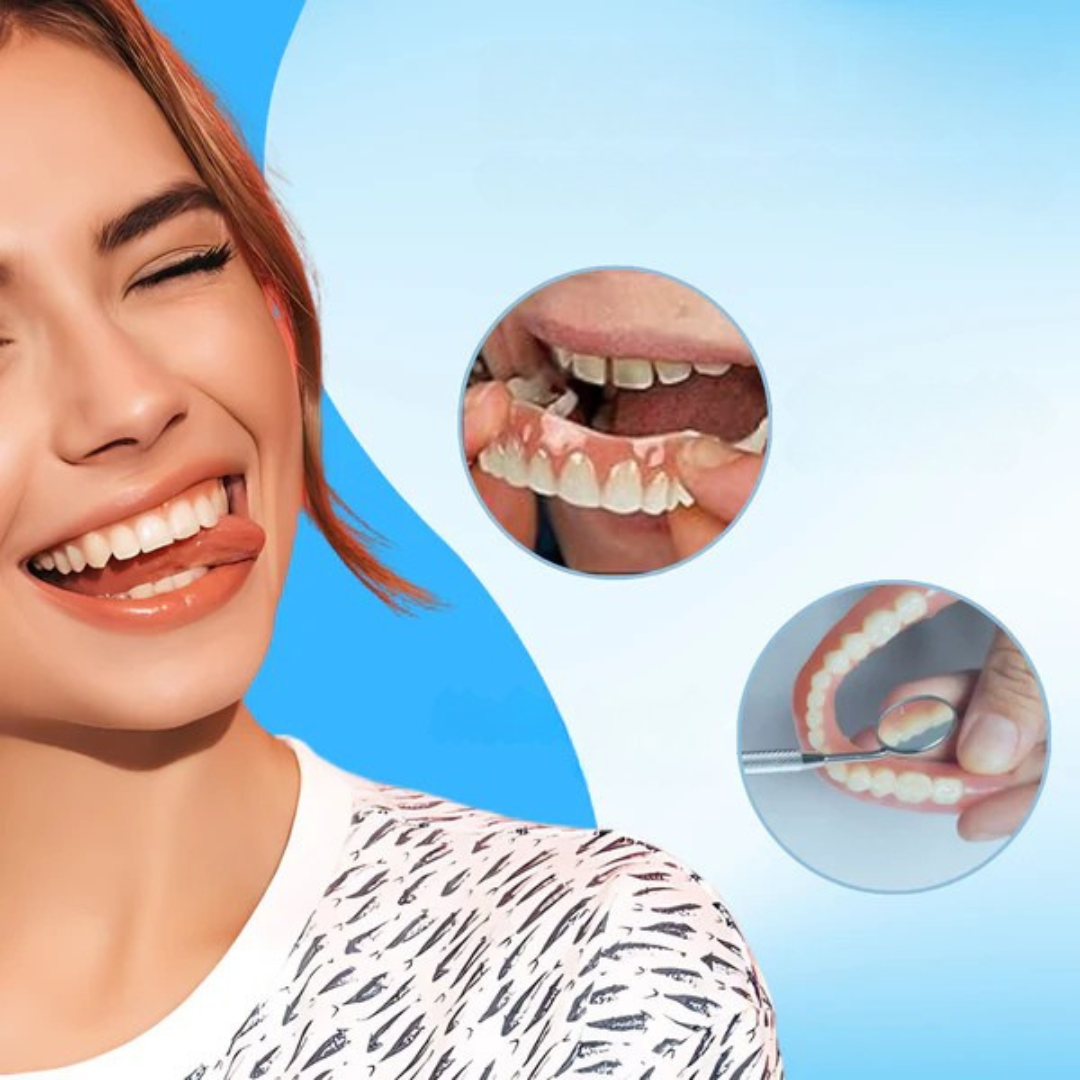 Silicone Cosmetic Teeth, Reusable Dentures for a Natural Smile at Parties and Events | Sansoti