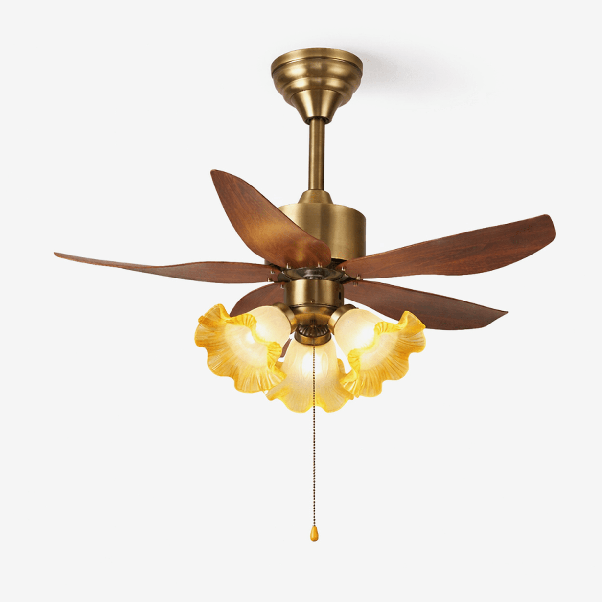 Florence Blossom Plafondventilator met Verlichting 90cm Houtnerf 6-Snelheden DC Motor | Sansoti