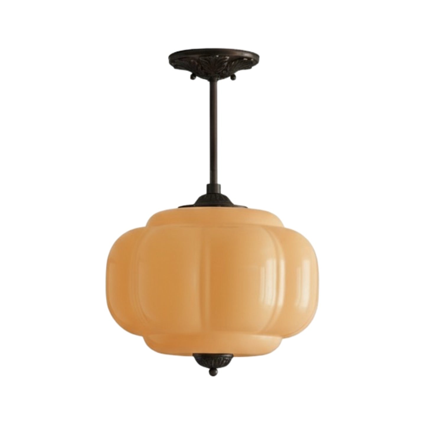 Vintage Melkglazen Hanglamp met Gegolfde Rand – Scandinavische Sfeerverlichting voor Keuken en Slaapkamer | Sansoti