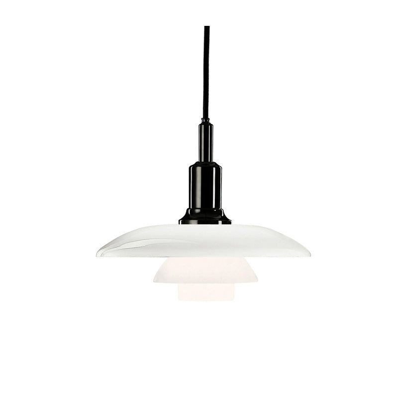 Hanglamp Glas Rond Scandinavisch Wit LED Woonkamer Eetkamer Slaapkamer Modern | Sansoti